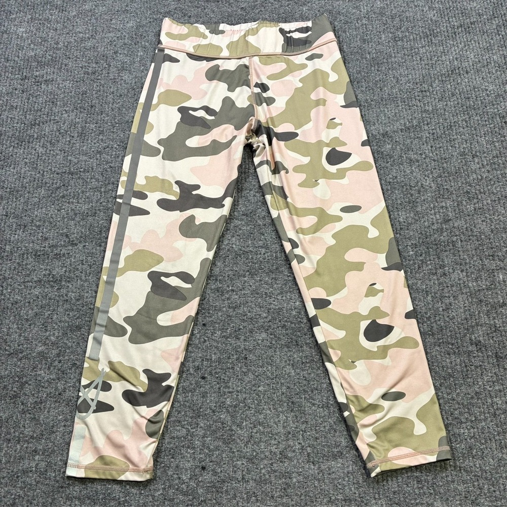 Mink Pink Move Womens Leggings Size M Multicolor Camouflage‎ Crop Pull On